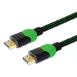 Kép 1/8 - SAVIO GCL-06 GAMING FOR XBOX RÉZ HDMI-HDMI KÁBEL 2.0 ARANYOZOTT FONOTT NYLON ZÖLD/FEKETE 3m