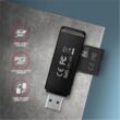 AXAGON CRE-S2N USB 3.2 GEN 1 MICRO SD/MICRO SDHC/MICRO SDXC SD/SDHC/SDXC MEMÓRIAKÁRTYA OLVASÓ FEKETE