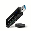 Kép 1/7 - AXAGON CRE-S2N USB 3.2 GEN 1 MICRO SD/MICRO SDHC/MICRO SDXC SD/SDHC/SDXC MEMÓRIAKÁRTYA OLVASÓ FEKETE