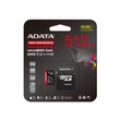 Kép 2/2 - ADATA HIGH ENDURANCE MICRO SDXC 512GB + ADAPTER CLASS 10 UHS-I U3 A2 V30 100/85 MB/s