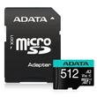 Kép 2/4 - ADATA PREMIER PRO MICRO SDXC 512GB + ADAPTER CLASS 10 UHS-I U3 A2 V30 100/80 MB/s