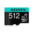Kép 3/4 - ADATA PREMIER PRO MICRO SDXC 512GB + ADAPTER CLASS 10 UHS-I U3 A2 V30 100/80 MB/s