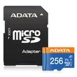 Kép 2/2 - ADATA MICRO SDXC 256GB + ADAPTER CLASS 10 UHS-I U1 A1 V10 (100 MB/s OLVASÁSI SEBESSÉG)