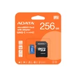 Kép 1/2 - ADATA MICRO SDXC 256GB + ADAPTER CLASS 10 UHS-I U1 A1 V10 (100 MB/s OLVASÁSI SEBESSÉG)