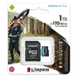 Kép 1/3 - KINGSTON CANVAS GO PLUS MICRO SDXC 1TB + ADAPTER CLASS 10 UHS-I U3 A2 V30 170/90 MB/s