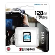Kép 1/3 - KINGSTON CANVAS GO PLUS SDXC 128GB CLASS 10 UHS-I U3 A2 V30 170/90 MB/s