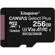 Kép 3/3 - KINGSTON CANVAS SELECT PLUS MICRO SDXC 256GB CLASS 10 UHS-I U3 A1 V30 (100/85 MB/s)