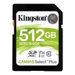 Kép 2/3 - KINGSTON CANVAS SELECT PLUS SDXC 512GB CLASS 10 UHS-I U3 V30 100/85 MB/s