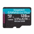 Kép 1/3 - KINGSTON CANVAS GO PLUS MICRO SDXC 128GB CLASS 10 UHS-I U3 A2 V30 200/90 MB/s