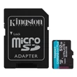 Kép 1/3 - KINGSTON CANVAS GO PLUS MICRO SDXC 512GB + ADAPTER CLASS 10 UHS-I U3 A2 V30 200/160 MB/s