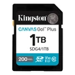 Kép 1/3 - KINGSTON CANVAS GO PLUS SDXC 1TB CLASS 10 UHS-I U3 A2 V30 200/160 MB/s