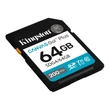 Kép 2/3 - KINGSTON CANVAS GO PLUS SDXC 64GB CLASS 10 UHS-I U3 A2 V30 200/70 MB/s