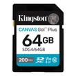 Kép 1/3 - KINGSTON CANVAS GO PLUS SDXC 64GB CLASS 10 UHS-I U3 A2 V30 200/70 MB/s