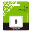 Kép 3/3 - KINGSTON CANVAS SELECT PLUS MICRO SDXC 1TB CLASS 10 UHS-I U3 A1 V30 (150/85 MB/s)