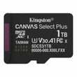 Kép 1/3 - KINGSTON CANVAS SELECT PLUS MICRO SDXC 1TB CLASS 10 UHS-I U3 A1 V30 (150/85 MB/s)