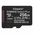 Kép 1/3 - KINGSTON CANVAS SELECT PLUS MICRO SDXC 256GB CLASS 10 UHS-I U1 A1 V10 (150 MB/s OLVASÁSI SEBESSÉG)