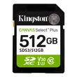 Kép 1/3 - KINGSTON CANVAS SELECT PLUS SDXC 512GB CLASS 10 UHS-I U3 A1 V30 150/85 MB/s