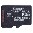Kép 2/3 - KINGSTON INDUSTRIAL GRADE MICRO SDXC 64GB CLASS 10 UHS-I U3 A1 V30 100/80 MB/s