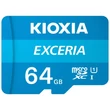 Kép 2/4 - KIOXIA EXCERIA MICRO SDXC 64GB + ADAPTER CLASS 10 UHS-I U1 (100 MB/s OLVASÁSI SEBESSÉG)