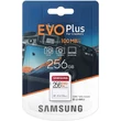 Kép 1/5 - SAMSUNG EVO PLUS SDXC 256GB CLASS 10 UHS-I U3 100 MB/s OLVASÁSI SEBESSÉG