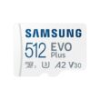 SAMSUNG EVO PLUS (2021) MICRO SDXC 512GB + ADAPTER CLASS 10 UHS-I U3 A2 V30 (130 MB/s ADATÁTVITELI SEBESSÉG)