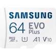 Kép 2/3 - SAMSUNG EVO PLUS (2024) MICRO SDXC 64GB + ADAPTER CLASS 10 UHS-I U1 A1 V10 (160 MB/s ADATÁTVITELI SEBESSÉG)