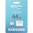 Kép 1/3 - SAMSUNG EVO PLUS (2024) MICRO SDXC 64GB + ADAPTER CLASS 10 UHS-I U1 A1 V10 (160 MB/s ADATÁTVITELI SEBESSÉG)
