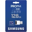 Kép 1/3 - SAMSUNG PRO PLUS (2023) MICRO SDXC 128GB CLASS 10 UHS-I U3 A2 V30 180/130 MB/s + USB 3.0 MEMÓRIAKÁRTYA OLVASÓ
