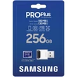 Kép 1/3 - SAMSUNG PRO PLUS (2023) MICRO SDXC 256GB CLASS 10 UHS-I U3 A2 V30 180/130 MB/s + USB 3.0 MEMÓRIAKÁRTYA OLVASÓ