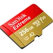 Kép 4/5 - SANDISK EXTREME MOBILE MICRO SDXC 256GB + ADAPTER CLASS 10 UHS-I U3 A2 V30 190/130 MB/s