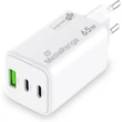 Kép 3/4 - MEDIARANGE HÁLÓZATI TÖLTŐ 2xUSB-C/1xUSB-A PD 3.0 QC 3.0 65W FEHÉR