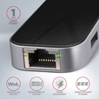 Kép 3/8 - AXAGON HMC-6GL USB-C 3.2 GEN 1 SUPERSPEED 6in1 USB HUB GIGABIT LAN-PD 3.0 100W