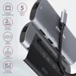 Kép 2/9 - AXAGON HMC-6M2 USB-C 3.2 GEN 1 SUPERSPEED 6in1 USB HUB SATA M.2-GIGABIT LAN-PD 3.0 100W