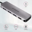 Kép 2/7 - AXAGON HMC-HCR3A USB-C 3.2 GEN 1 SUPERSPEED 5in1 USB HUB