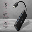 Kép 2/7 - AXAGON HUE-G1C USB-C 3.2 GEN 1 SLIM HUB 4 PORT