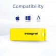 INTEGRAL NEON USB 2.0 PENDRIVE 64GB SÁRGA