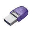 KINGSTON DATATRAVELER MICRODUO 3C USB 3.2/USB-C FÉMHÁZAS PENDRIVE 128GB (200 MB/s OLVASÁSI SEBESSÉG)