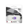 Kép 1/3 - KINGSTON DATATRAVELER MICRODUO 3C USB 3.2/USB-C FÉMHÁZAS PENDRIVE 256GB (200 MB/s OLVASÁSI SEBESSÉG)