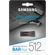 Kép 1/4 - SAMSUNG BAR PLUS USB 3.2 GEN 1 PENDRIVE 512GB SZÜRKE (400 MB/s)