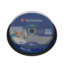 VERBATIM BD-R 25GB 6X DATALIFE NYOMTATHATÓ CAKE (10)