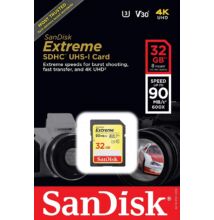 SANDISK EXTREME SDHC 32GB CLASS 10 UHS-I U3 V30 90/40 MB/s