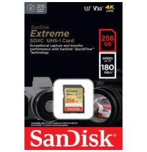 SANDISK EXTREME SDXC 256GB CLASS 10 UHS-I U3 V30 180/130 MB/s