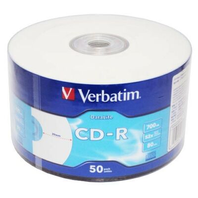 VERBATIM CD-R 52X NYOMTATHATÓ SHRINK (50)