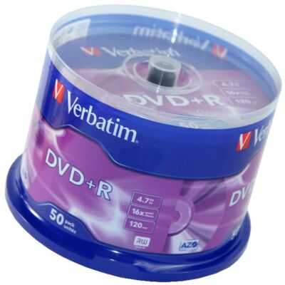 VERBATIM DVD+R 16X CAKE (50)