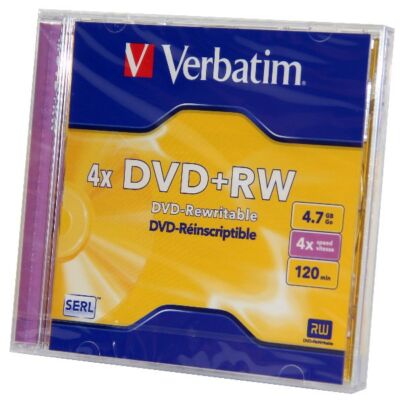 VERBATIM DVD+RW 4X NORMÁL TOKBAN