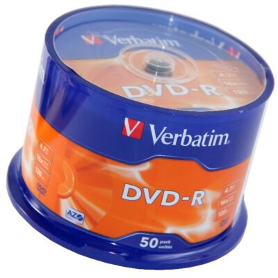 VERBATIM DVD-R 16X CAKE (50)