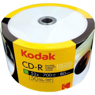 KODAK CD-R 52X FULL NYOMTATHATÓ SHRINK (50)