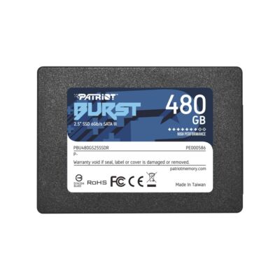 PATRIOT BURST 2,5 COL MÉRETÚ SATA III 560/540 MB/s 7mm SSD MEGHAJTÓ 480GB
