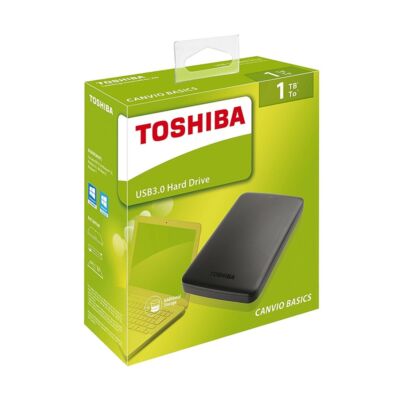 TOSHIBA CANVIO BASICS 2,5 COL USB 3.0 KÜLSŐ MEREVLEMEZ 1TB FEKETE