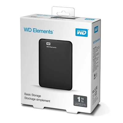 WESTERN DIGITAL ELEMENTS USB 3.0 HDD 2,5 FEKETE 1TB